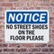 Signmission No Street Shoes On The Floors Please, 10 in W x Rectangle, Plastic OS-2PACK-NS-P-710-L-14872 - alternate 7